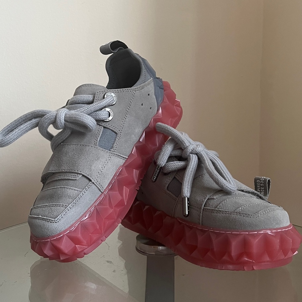 NEW leather textile sneakers OETZI